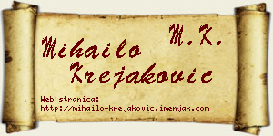 Mihailo Krejaković vizit kartica